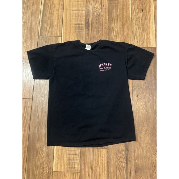 Vintage 90s Comedy Humor Graphic Bar And Grill T-Shirt Double Sided Sz L - Picture 3 of 5